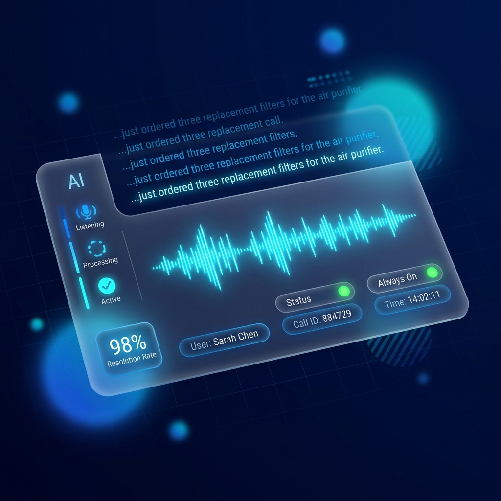 AI voice assistant dashboard with real-time call analytics